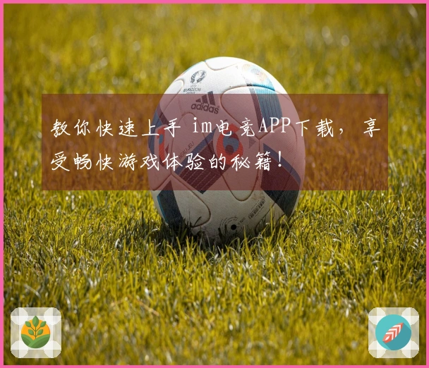 教你快速上手 im电竞APP下载，享受畅快游戏体验的秘籍！
